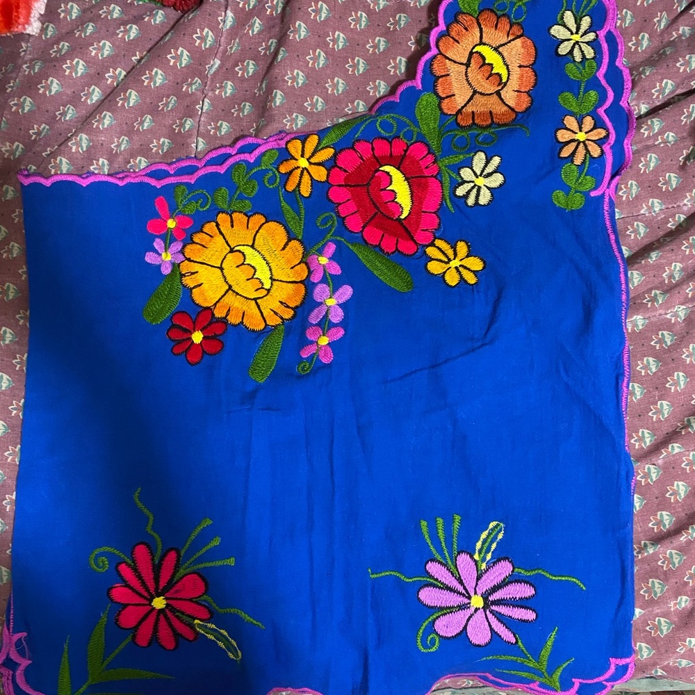 Mexican embroidered Blouse off shoulder